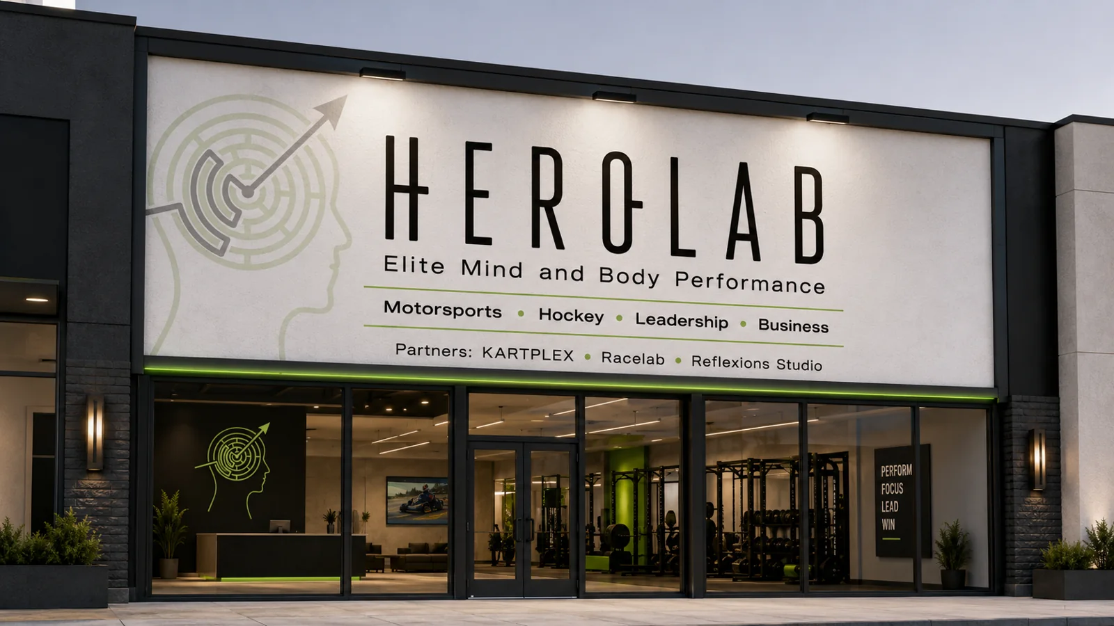 Concept rendering of the planned HEROLAB storefront